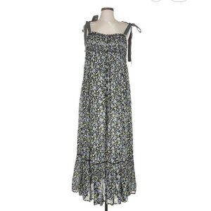 Free People Floral Maxi Dress with Tie Straps Size Large